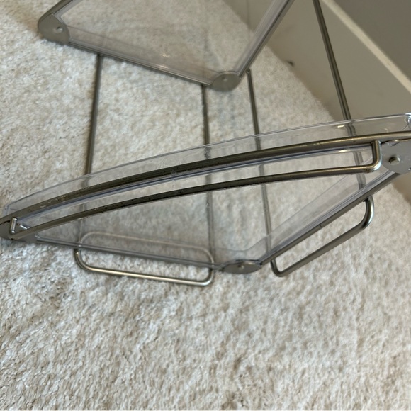 Two Tier Clear Corner Shelves - Set of 2 - Picture 5 of 16